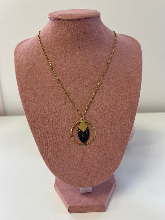 Bijoux Collier Création Jeanne&Jo Noir Disco