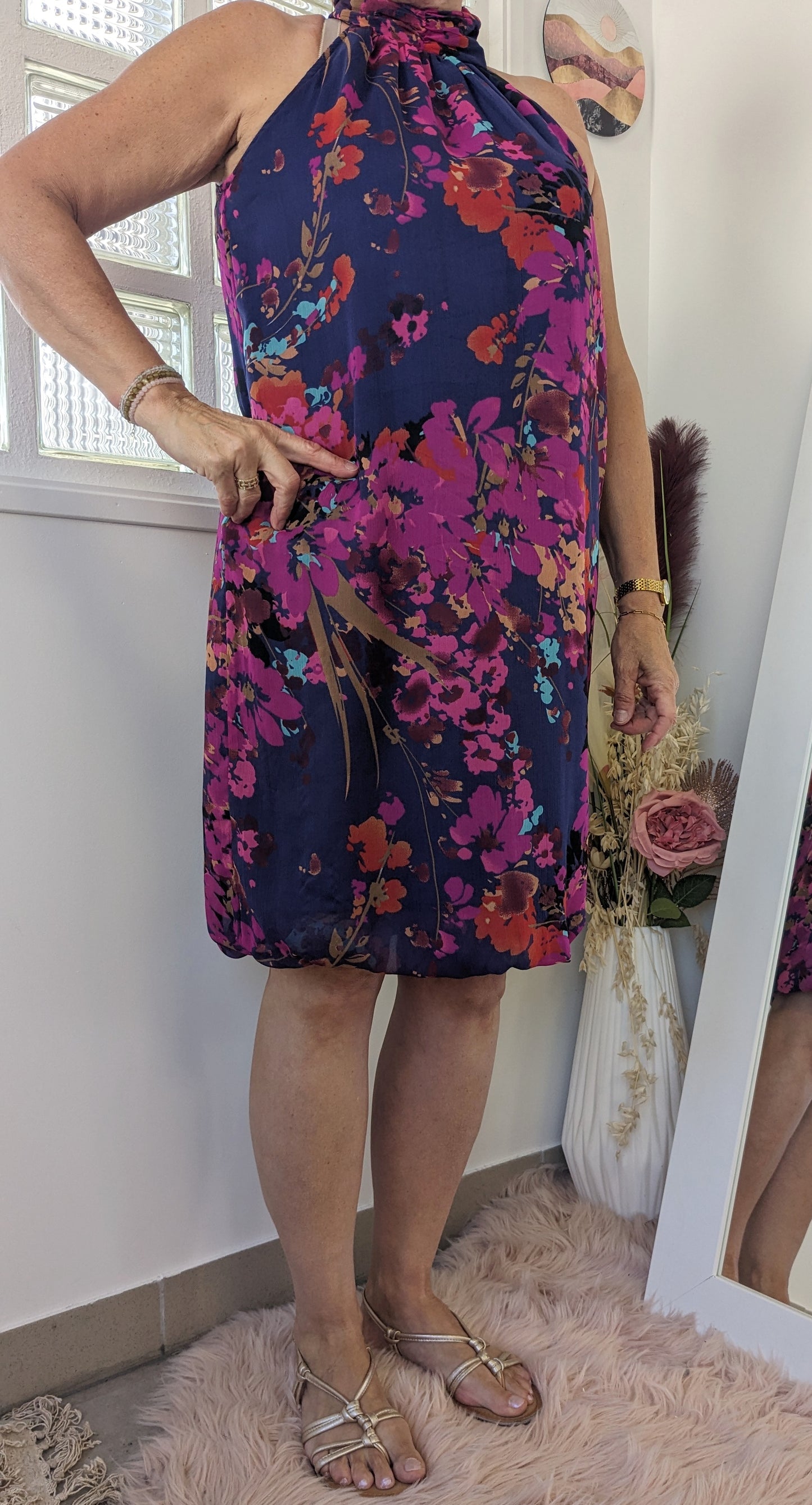 Robe fleurie violet - Kiabi - 42/44