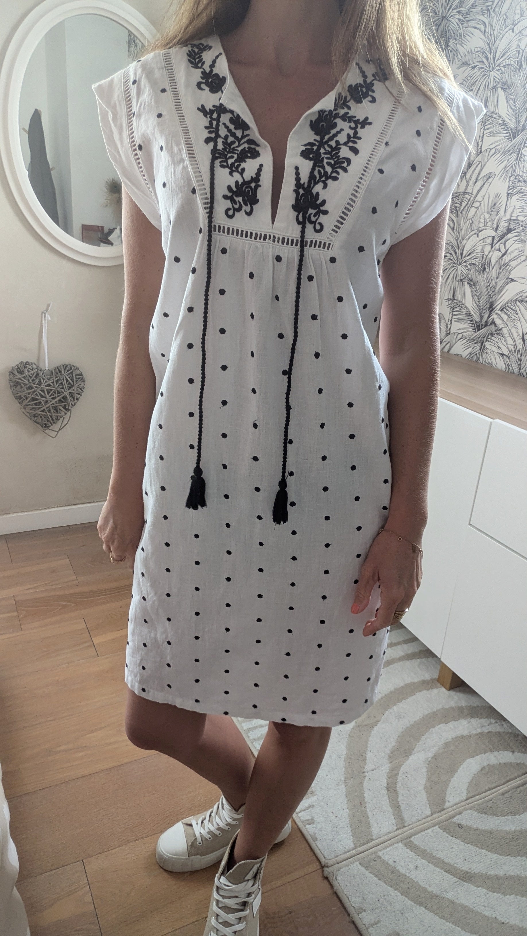 Robe boheme pois Mango 36 Influ Frip