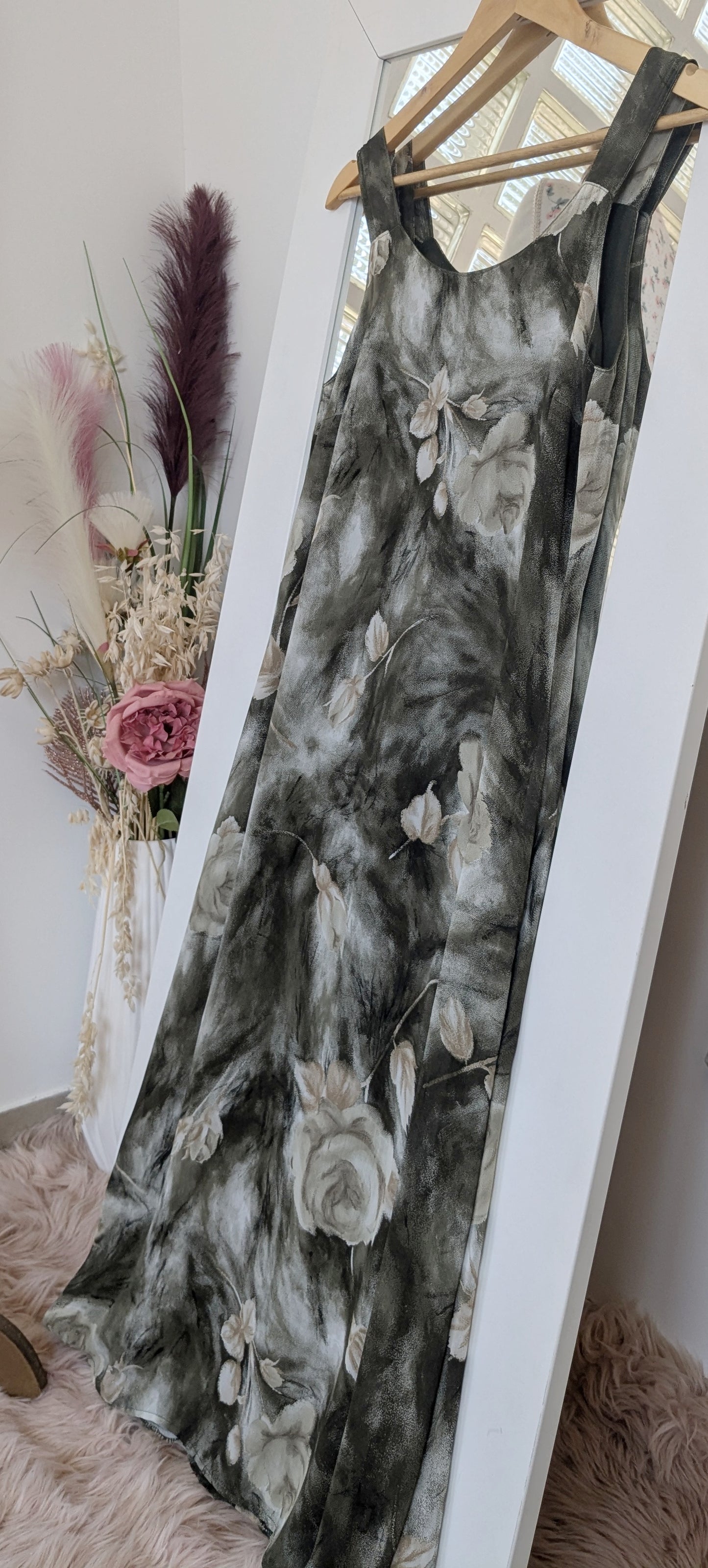 Robe longue kaki vintage - Affinités - 38