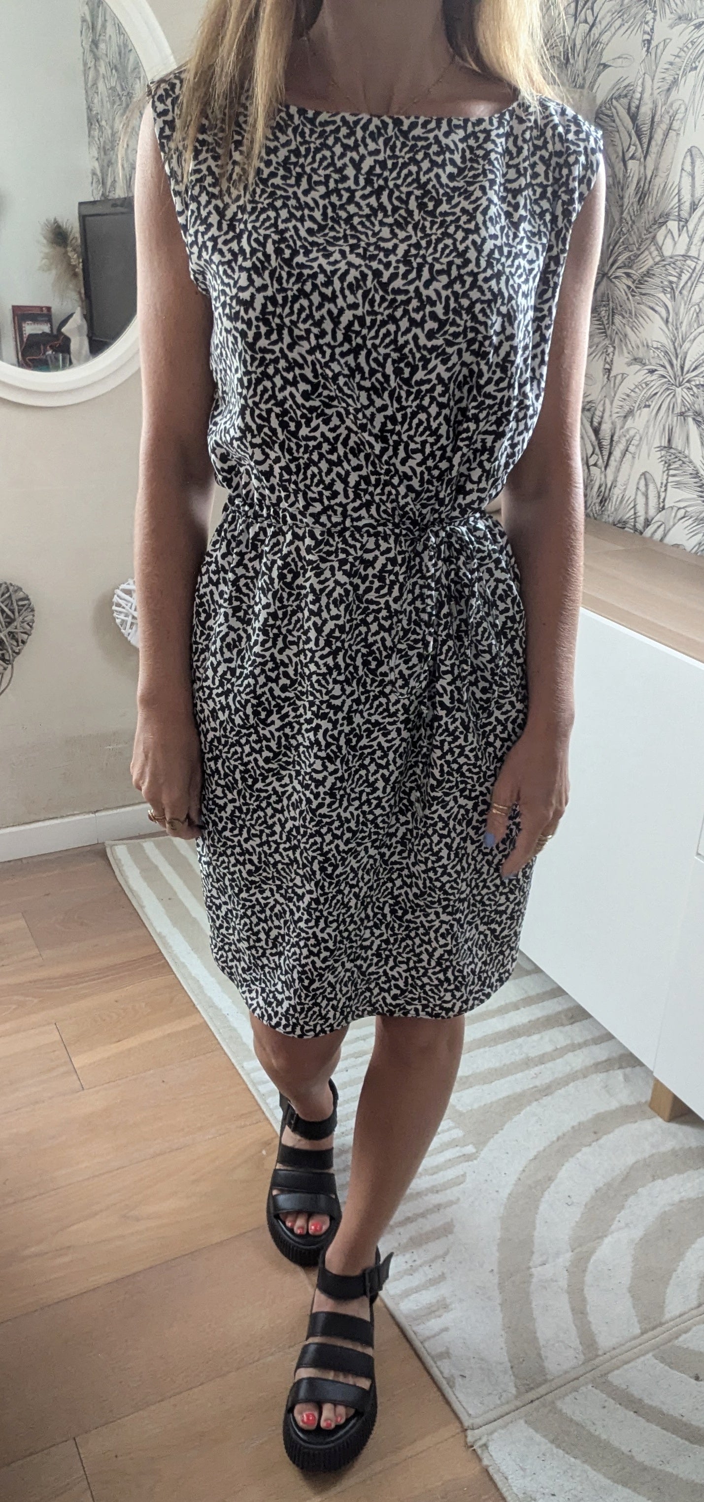 Robe fleurie froncée - Mango - 34