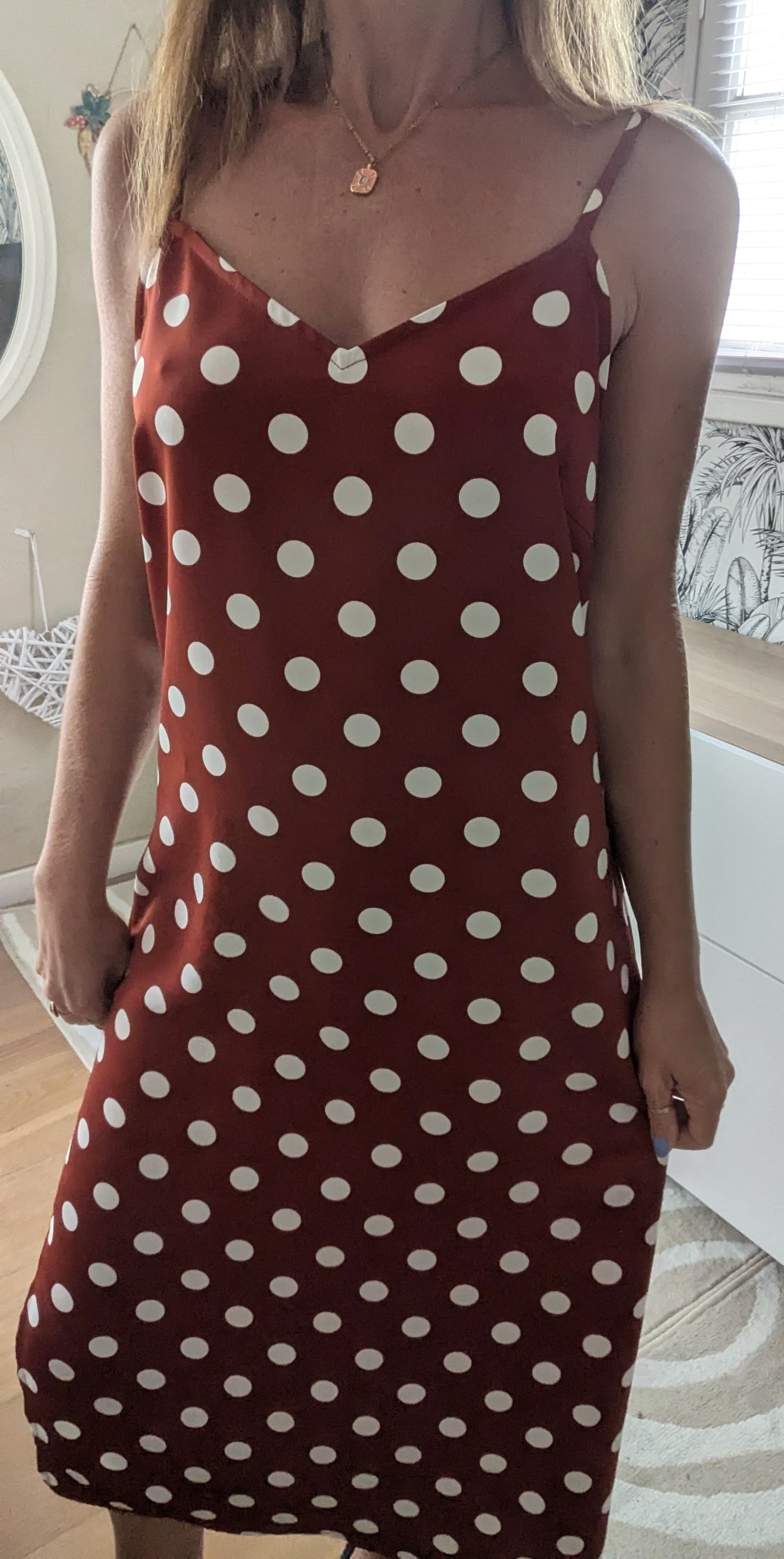 Robe longue pois brique - Pieces - 34/36