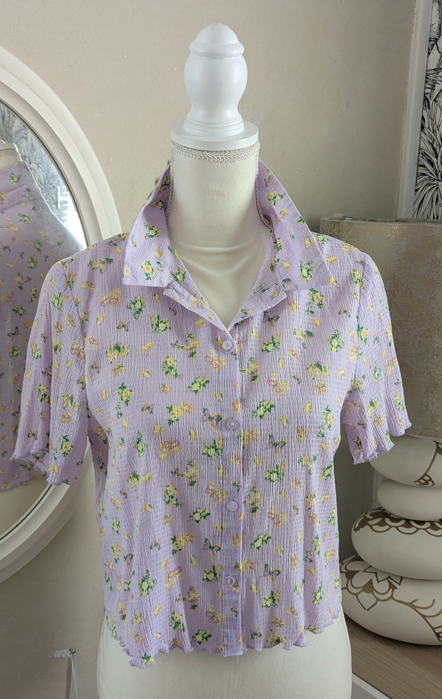 Chemise courte fleurie - Primark - 36/38
