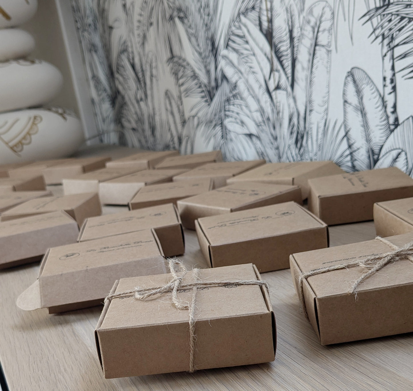 Bijoux Boucles d'oreilles fleurs marbrées - Création La Bouclette dorée - TU