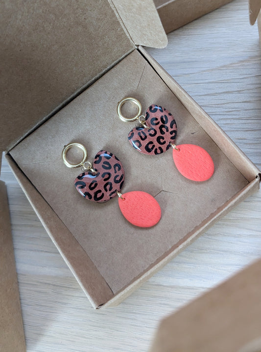 Bijoux Boucles d'oreilles léopard - Création La Bouclette dorée - TU