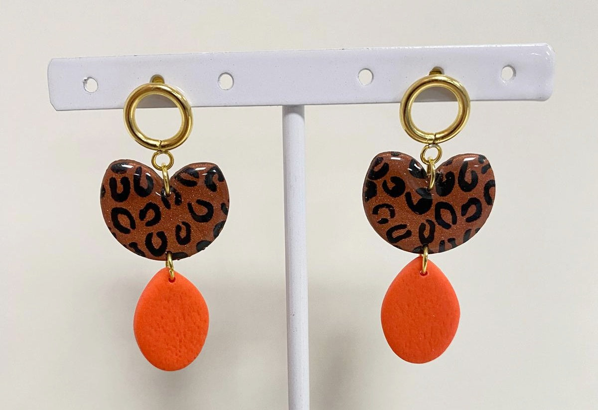 Bijoux Boucles d'oreilles léopard - Création La Bouclette dorée - TU