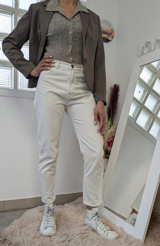 Jeans mom crème - Pull & Bear - 40