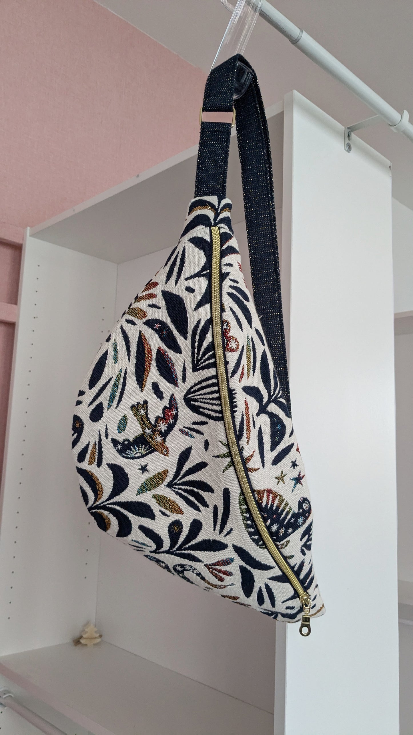 Neuf Création Sac banane chat multicolore - Création Sab'bobine - TU