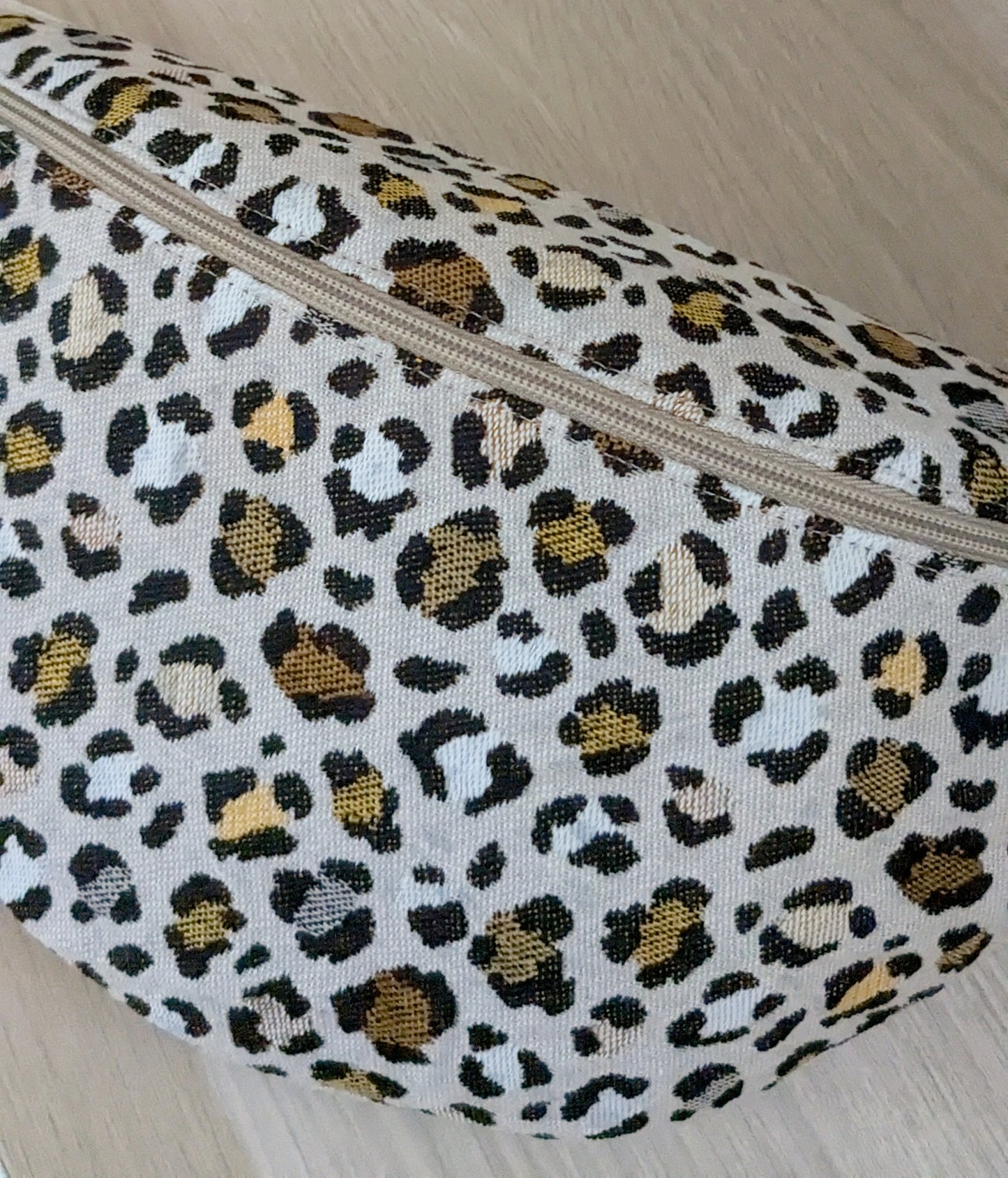 Sac banane léopard beige moutarde - Création Sab'bobine - TU