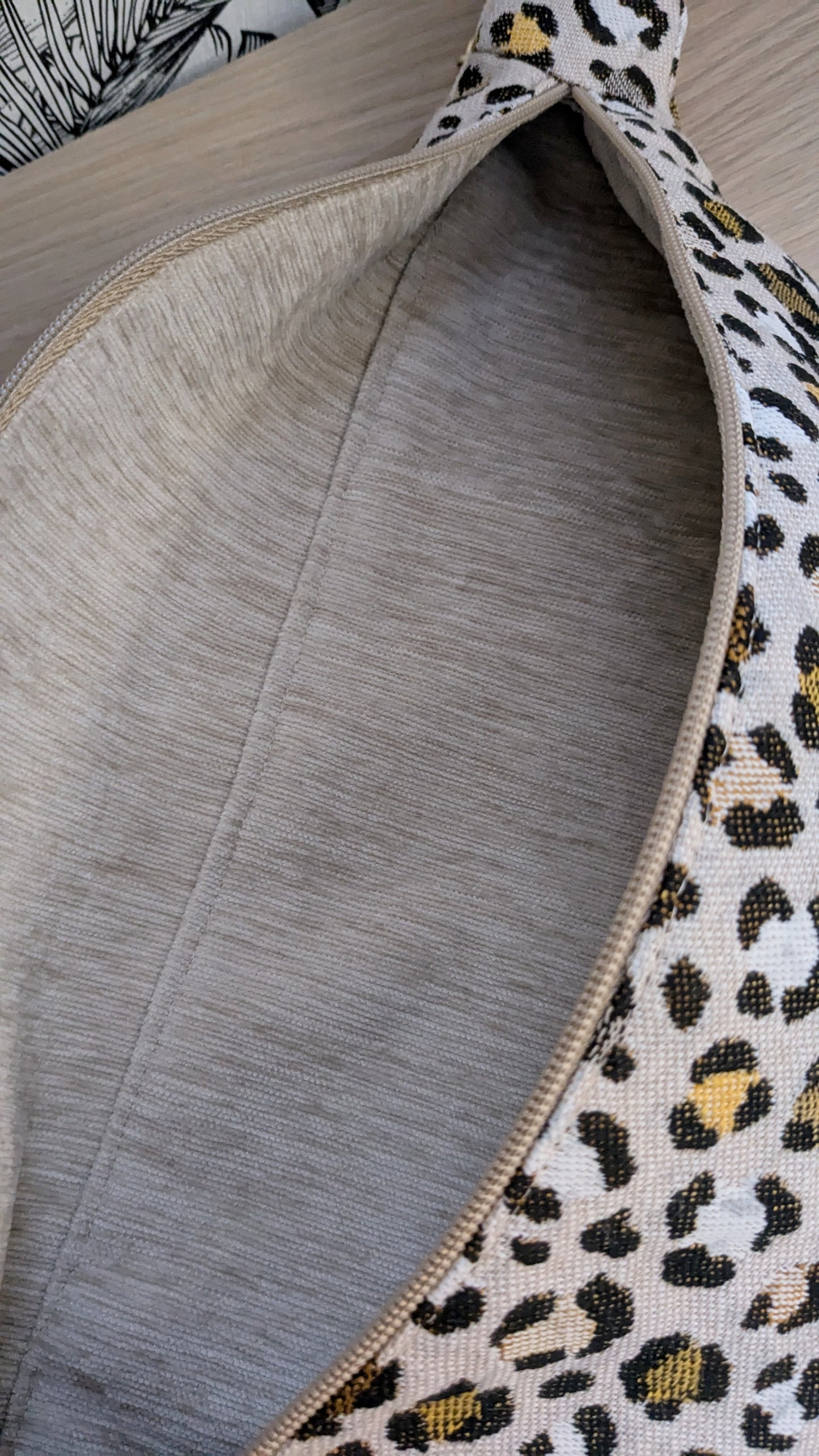 Sac banane léopard beige moutarde - Création Sab'bobine - TU