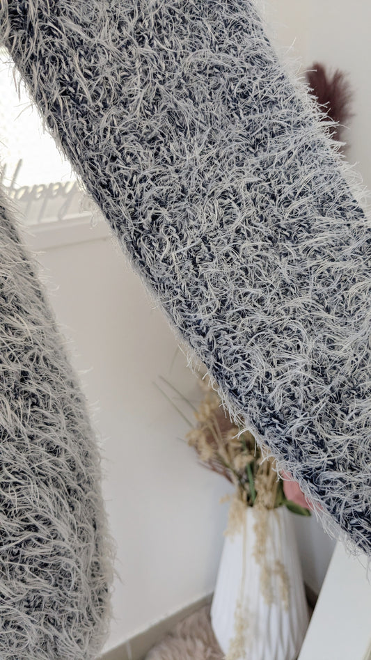 Pull pilou gris blanc - Buisdae - 42/44