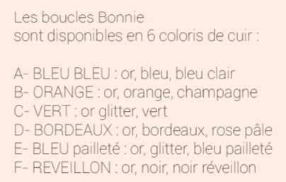 Bijoux Boucles d'oreilles Bonnie orange - Création Jeanne et JO - TU