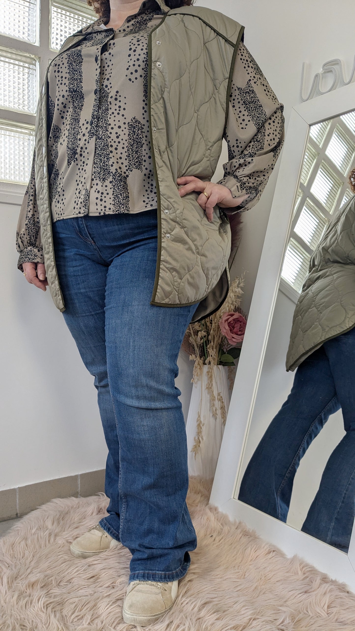 Veste sans manches kaki - H&M - TU