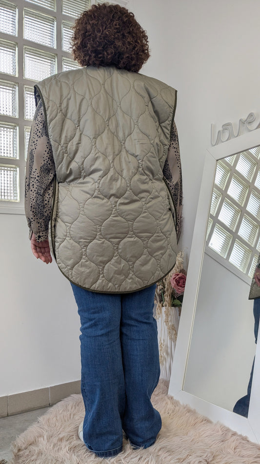 Veste sans manches kaki - H&M - TU