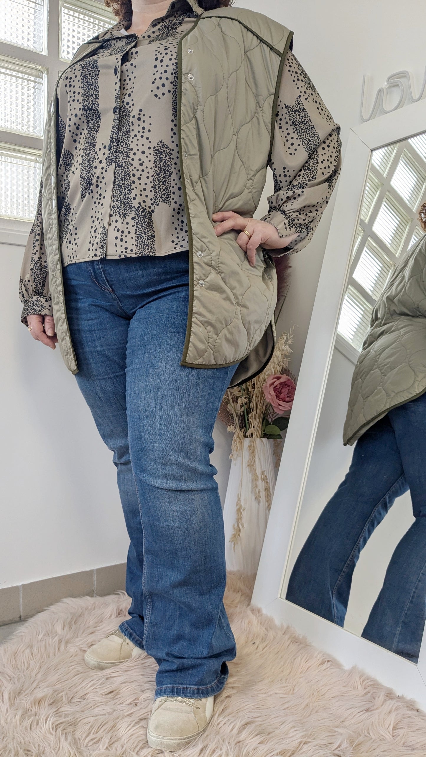 Veste sans manches kaki - H&M - TU