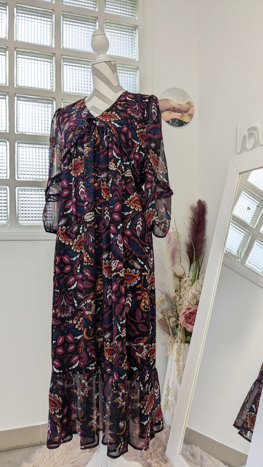 Robe longue tropicale - Grain de malice - 38