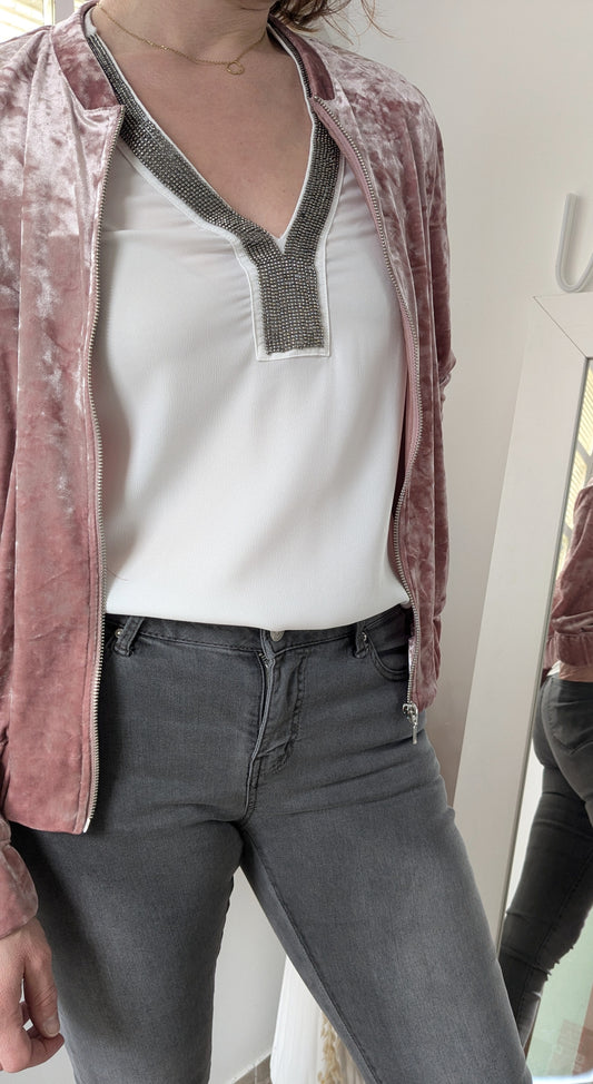 Jeans gris slim 7/8 ème - Gémo - 36/38