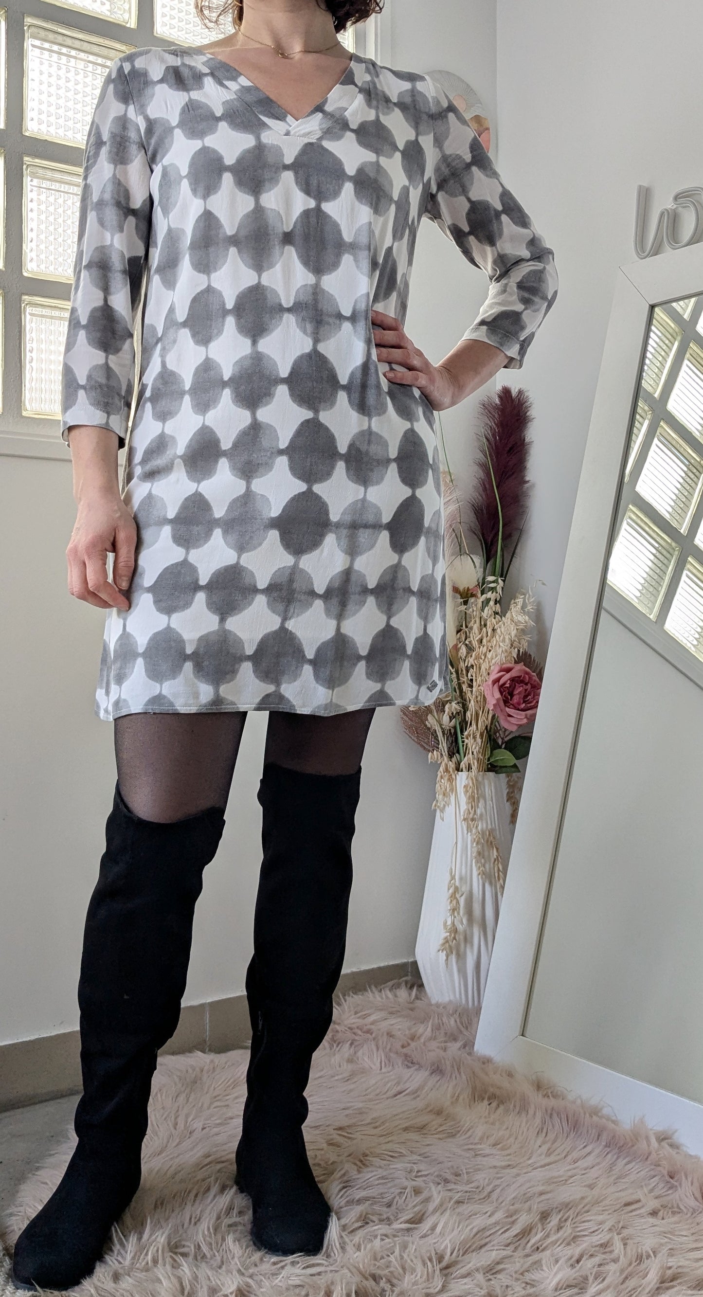 Robe droite graphique - DDP - 38
