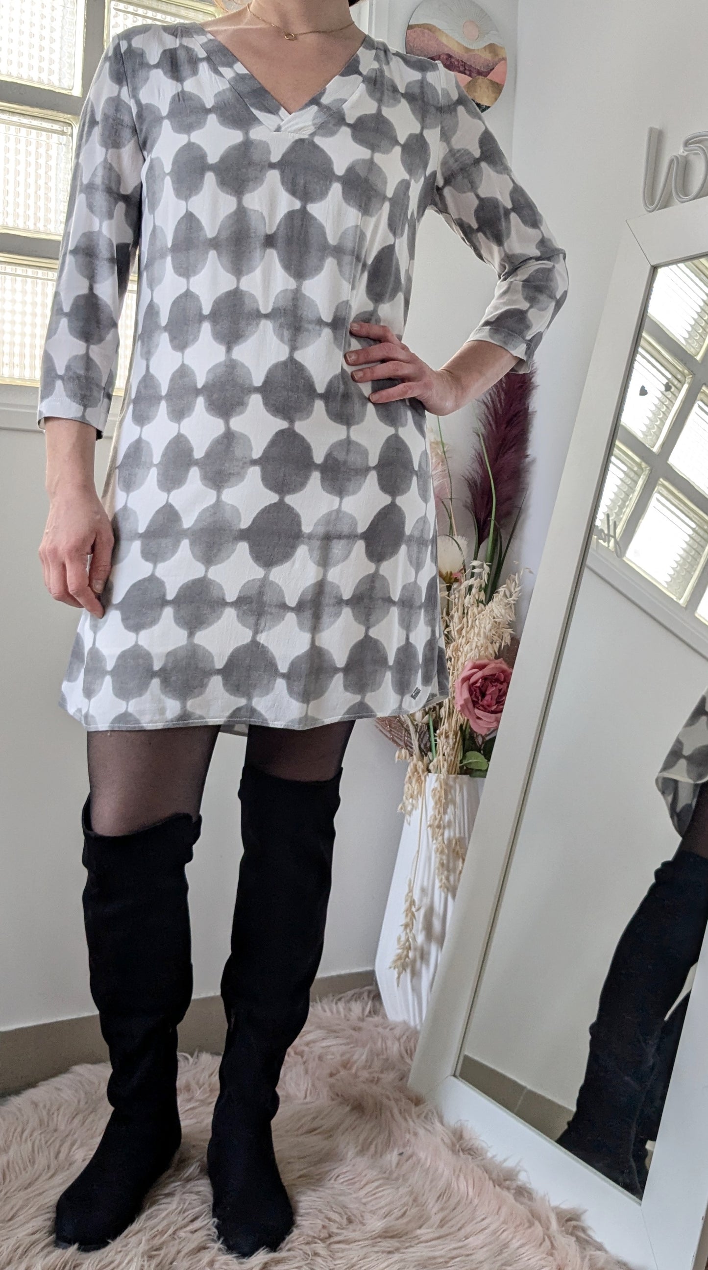 Robe droite graphique - DDP - 38