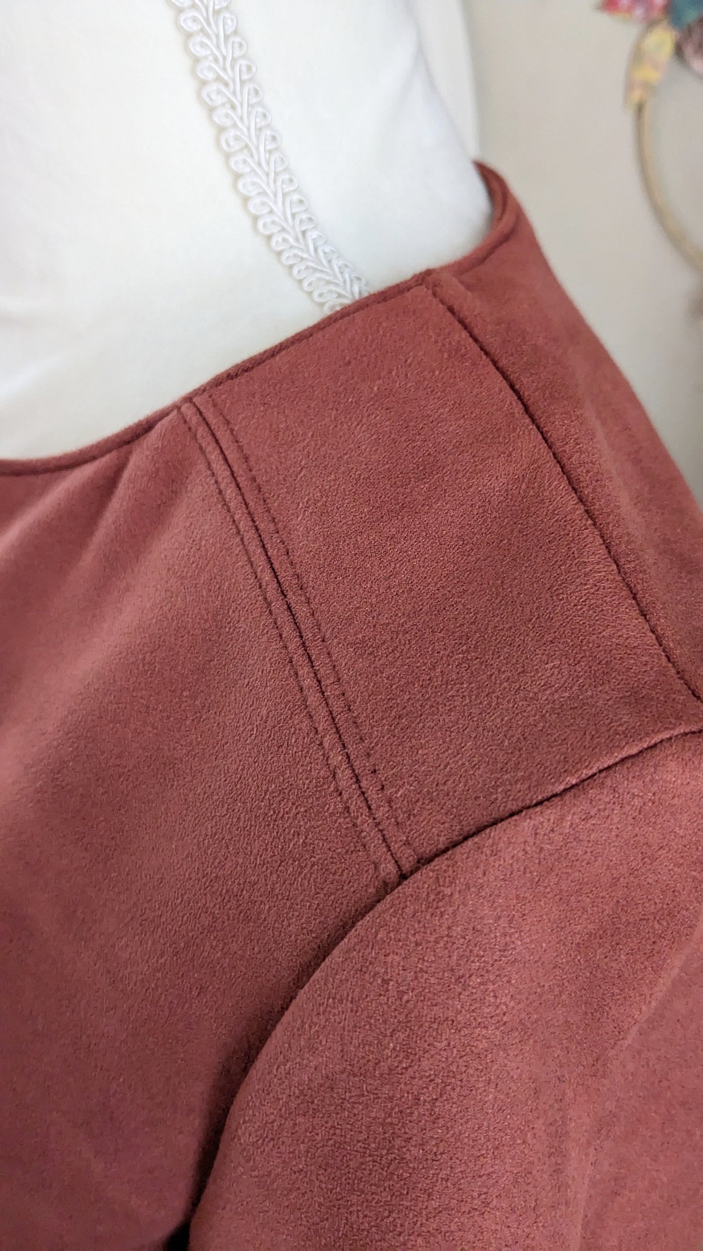 Robe brique suédine - Camaïeu - 38
