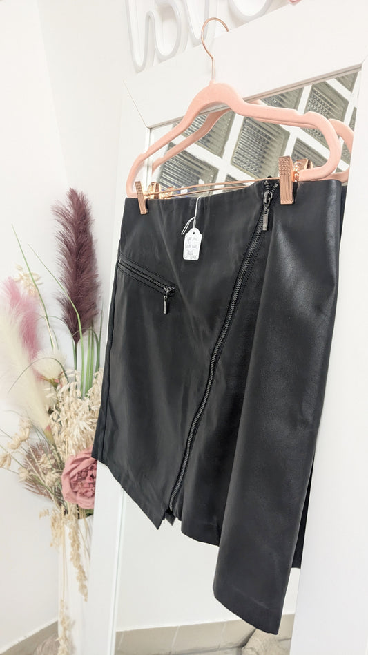 Jupe simili cuir noir - Bréal - 40