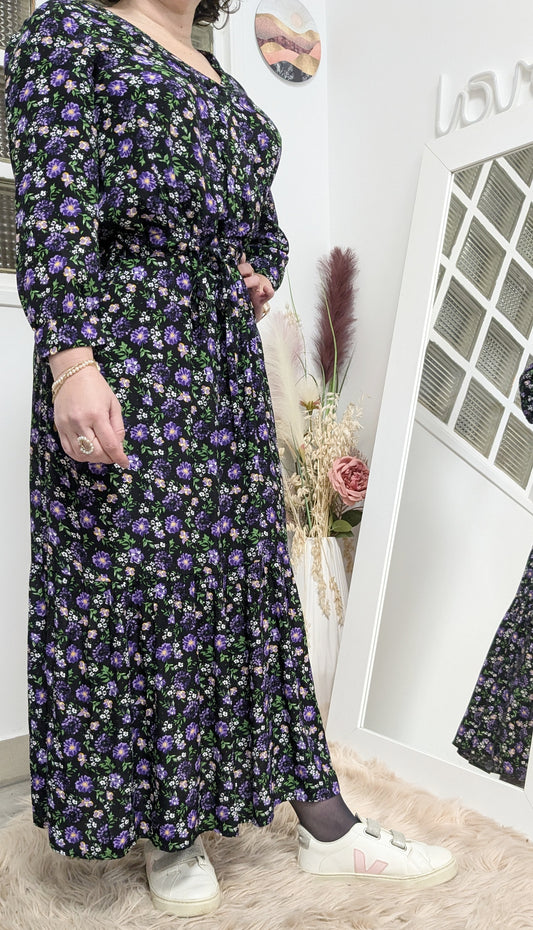 Robe longue midi fleurie - Andy & Lucy - 36