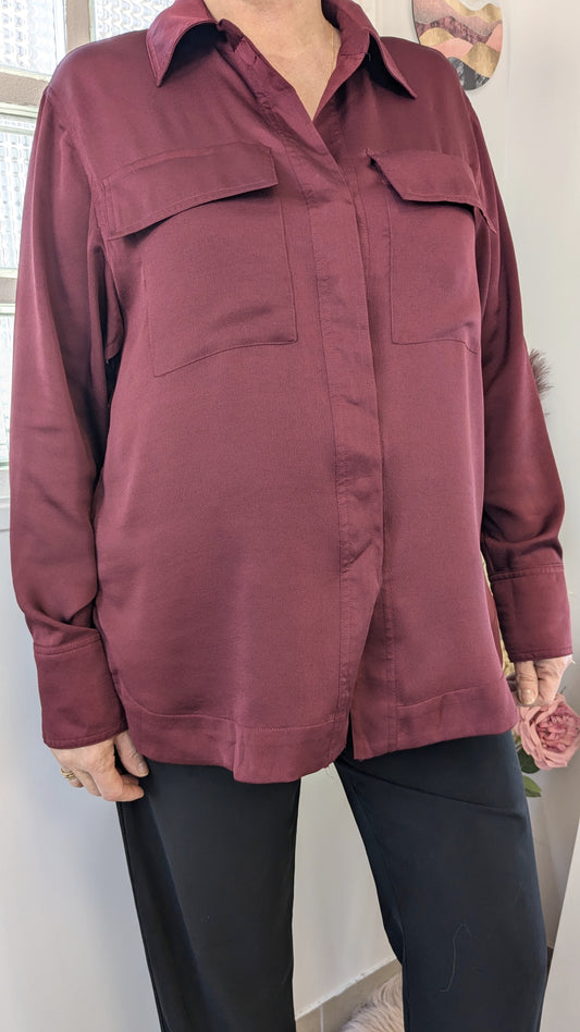 Chemise souple violine - Mango - 42