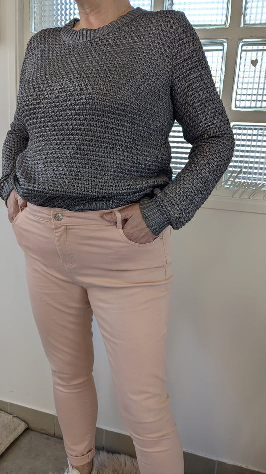 Pantalon slim rose poudré - Pimkie - 42