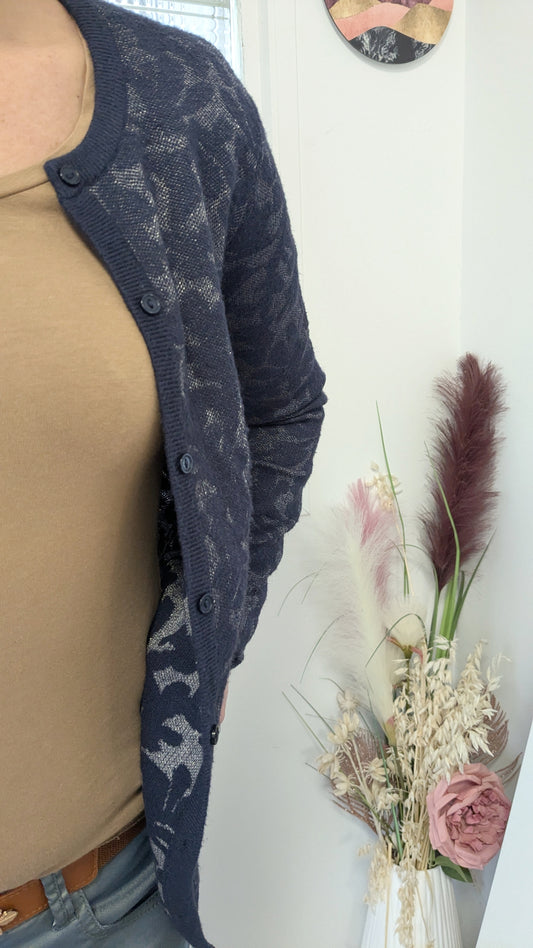 Gilet marine brodé - Katamai - 36