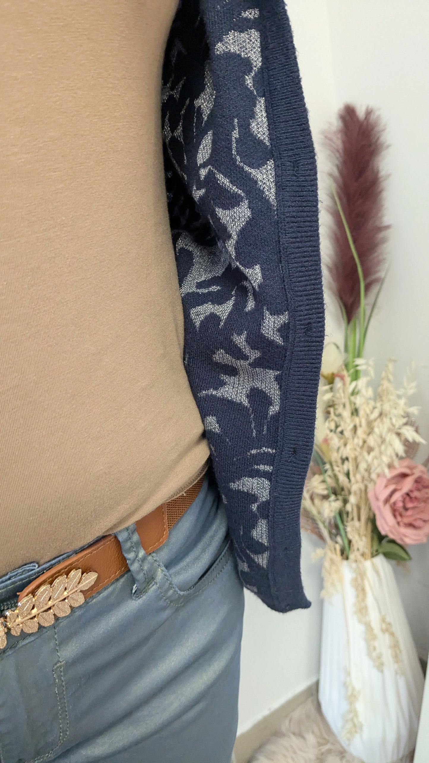 Pantalon enduit bleu métallisé - Chipie - 36/38