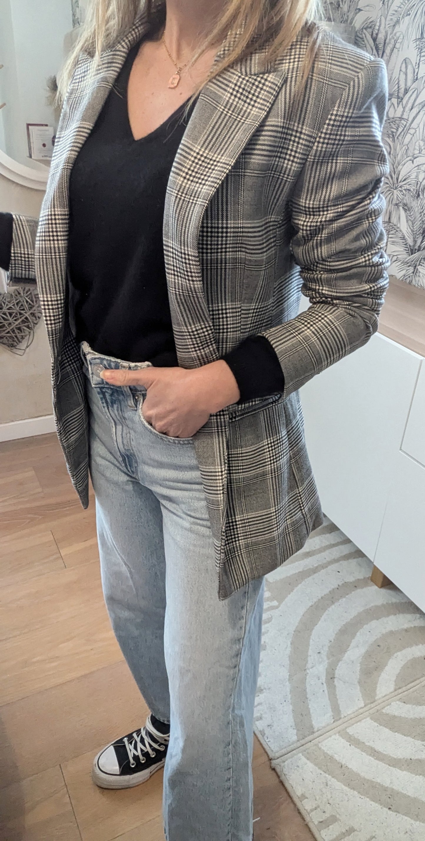 Blazer à carreaux - H&M - 34/36
