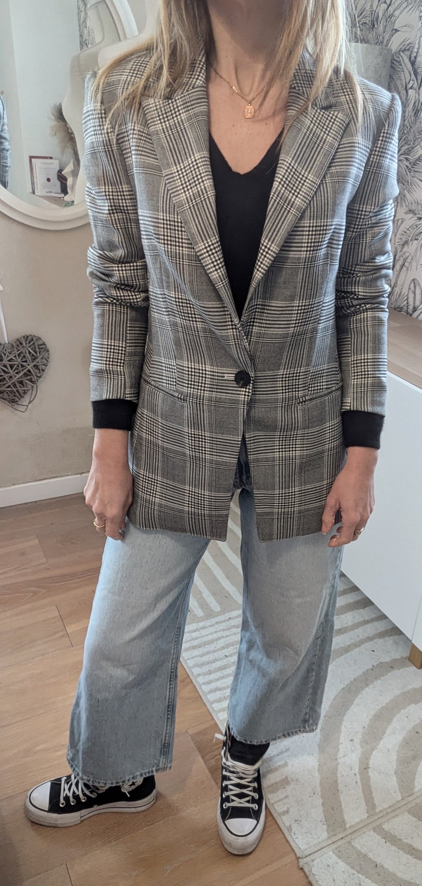 Blazer à carreaux - H&M - 34/36
