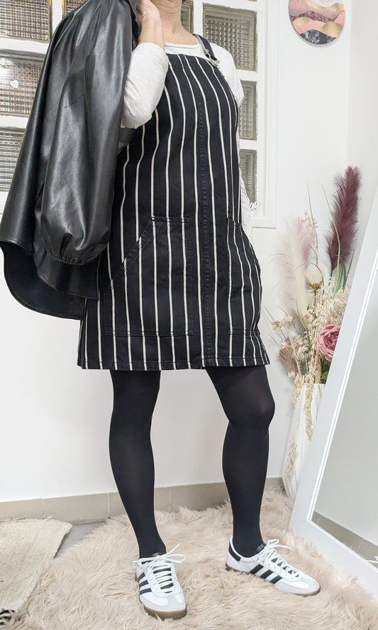 Robe salopette rayée - Bershka - 34/36