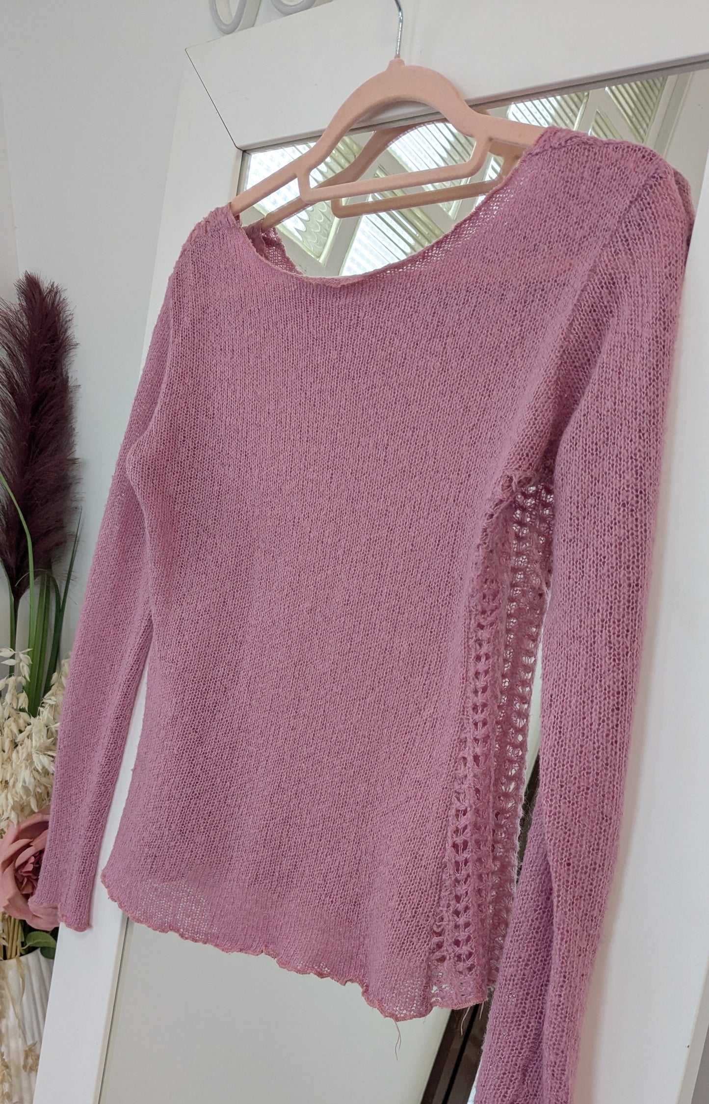 Pull ajouré rose tendre - Boutique indépendante - 34