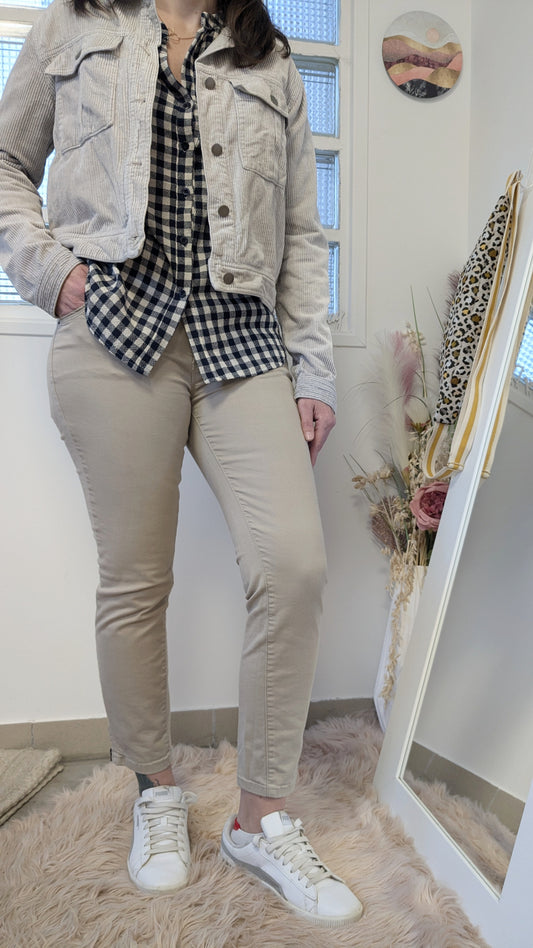 Pantalon slim beige - Camaïeu - 38/40