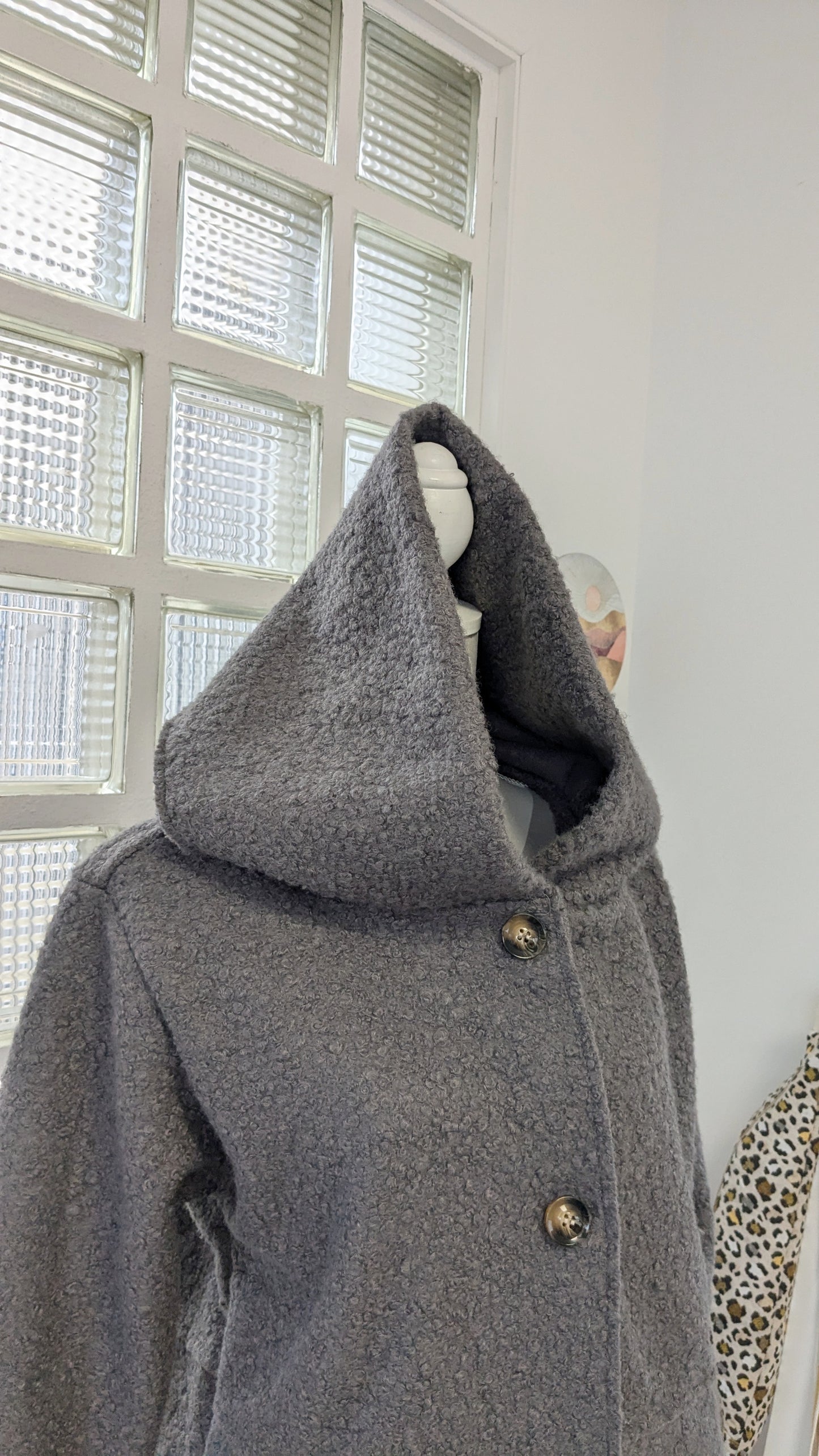 Manteau bouclette gris - Made in Italy - 36/38