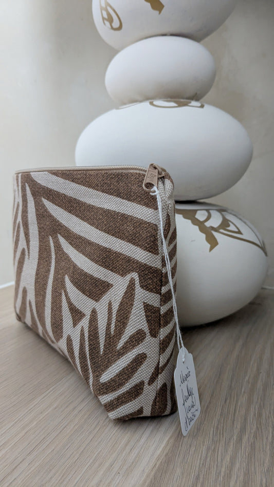 Pochette thème feuillage Camel - Création Sab'bobine - TU