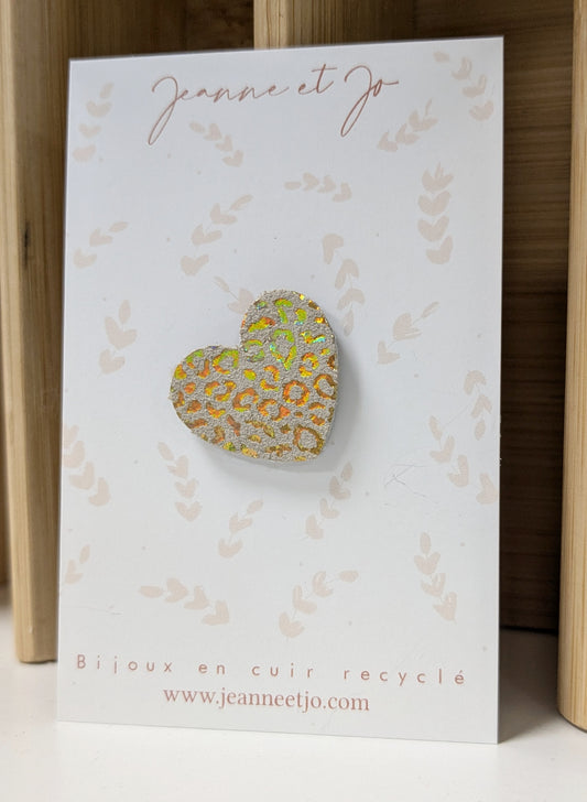 Broche pims coeur doré - Création Jeanne et JO - TU