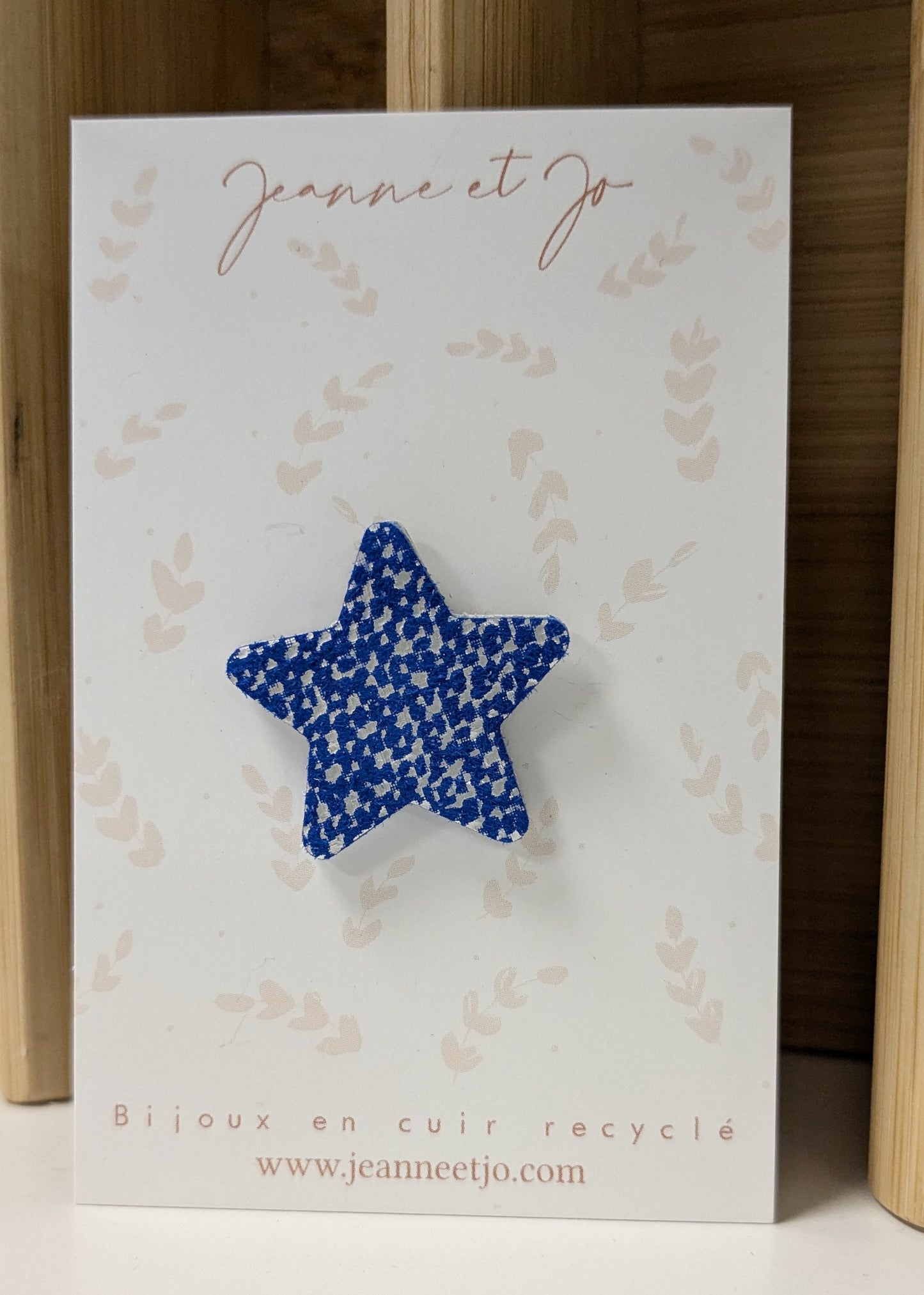 Broche pims étoile bleu - Création Jeanne et JO - TU