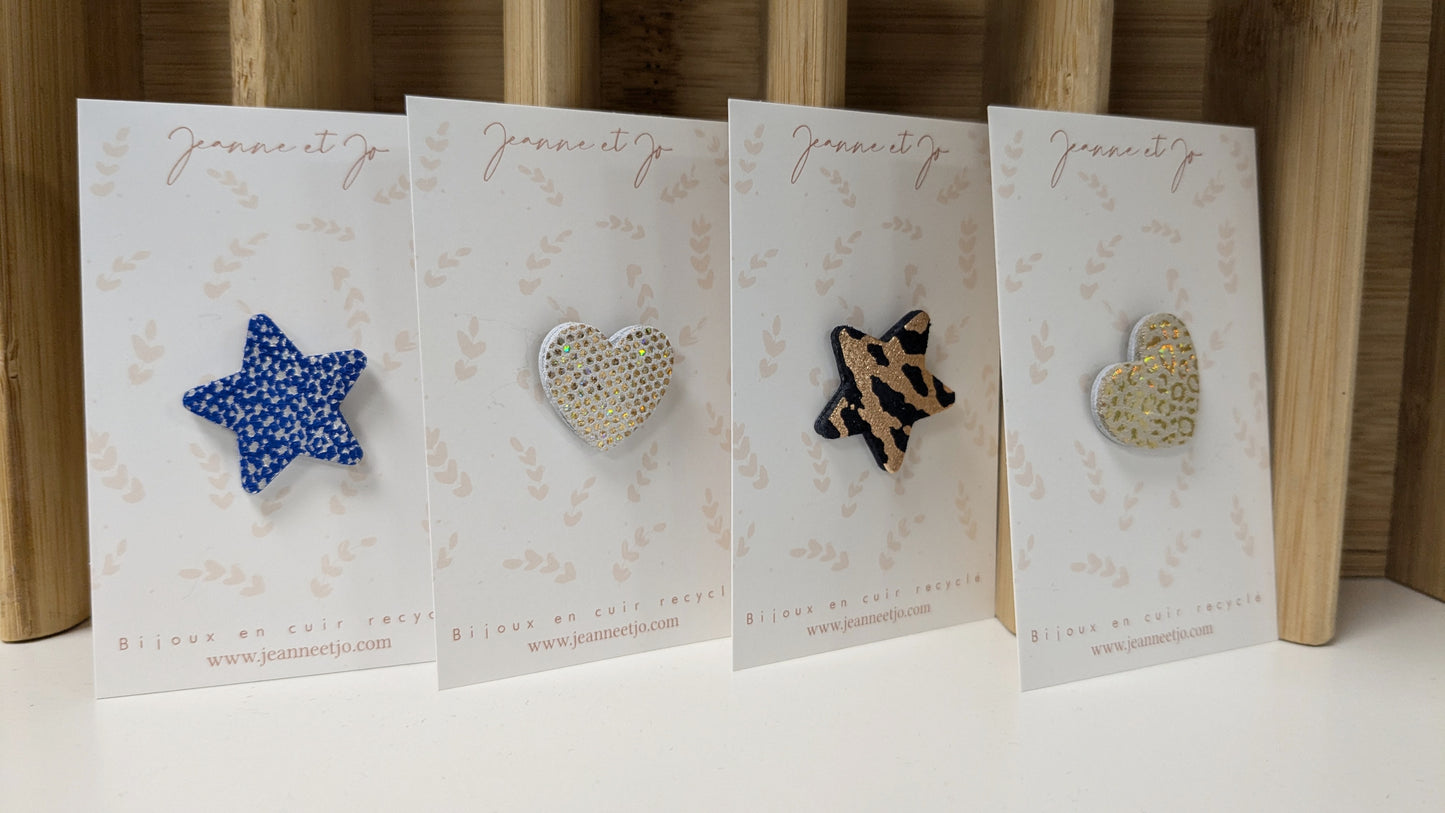 Broche pims coeur doré - Création Jeanne et JO - TU