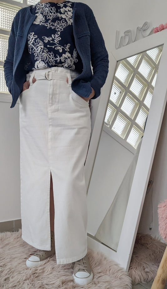 Jupe longue denim - Orféo - 38