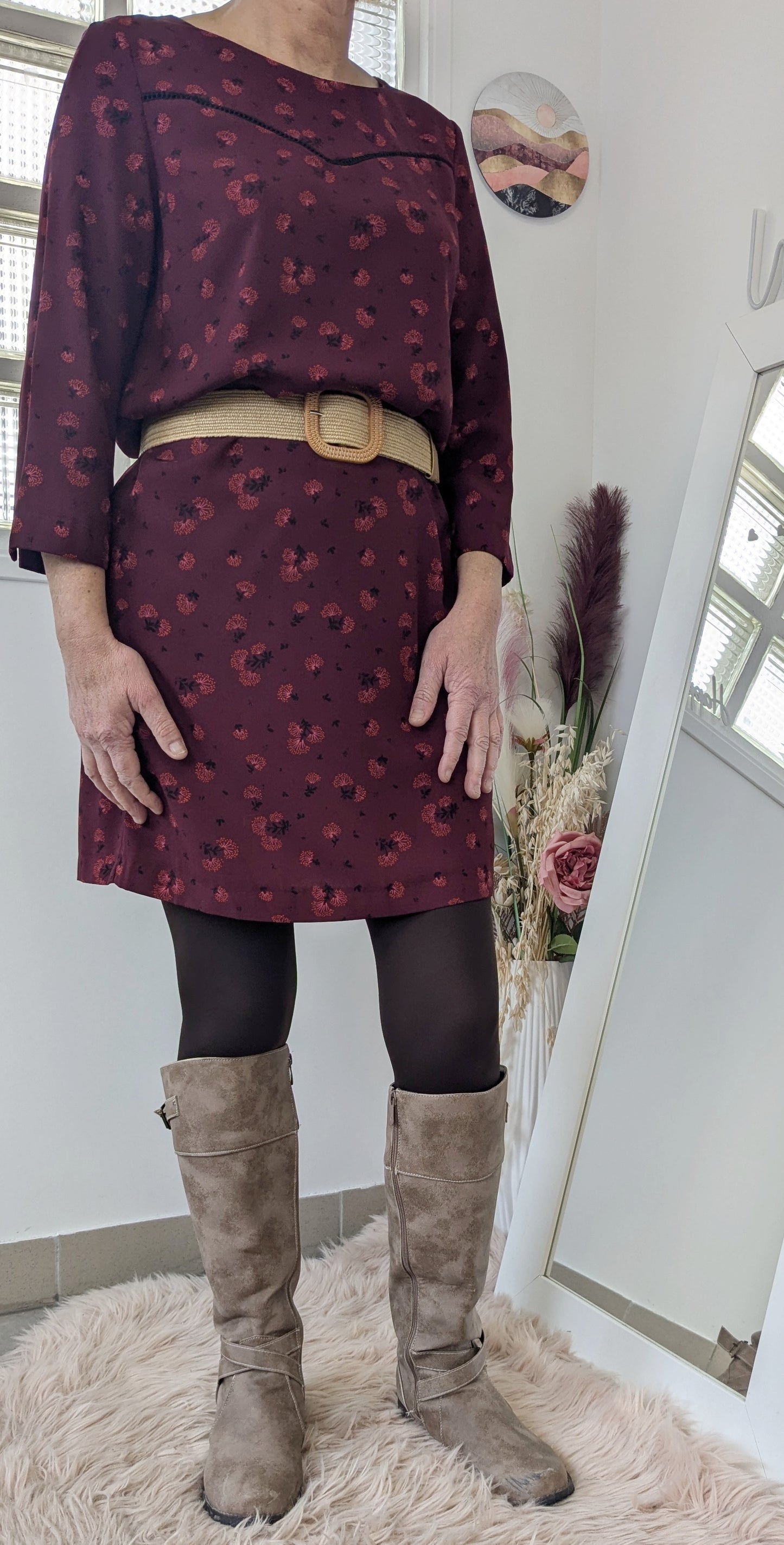 Robe droite fleurie - Camaïeu - 38