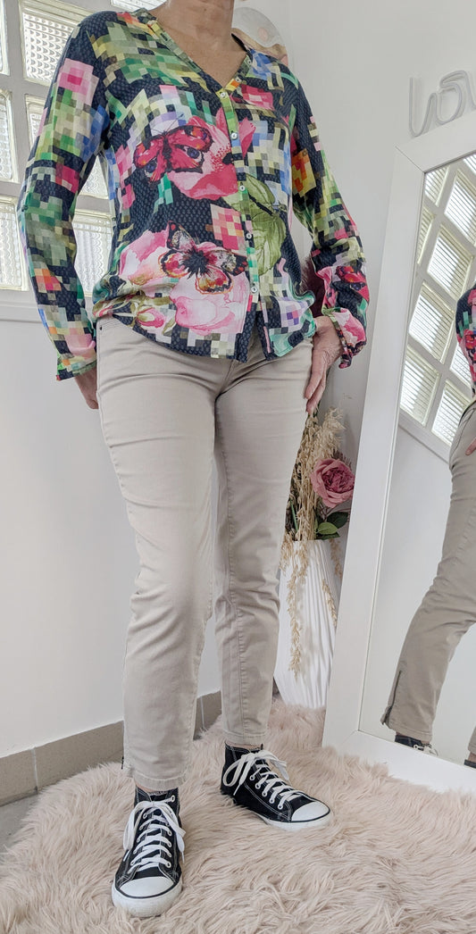 Pantalon slim beige - Camaïeu - 38/40