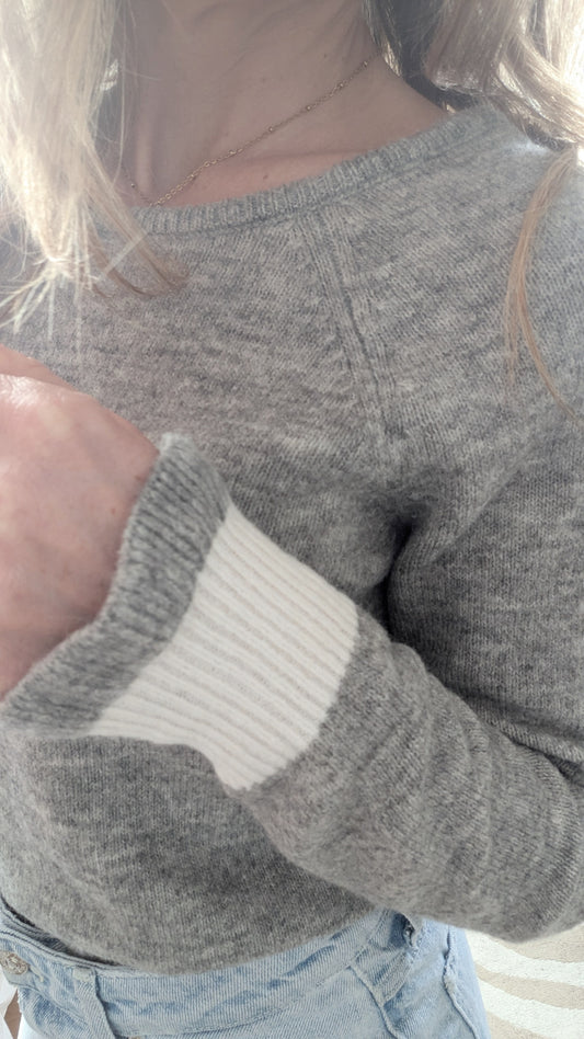 Pull gris romantique - Nafnaf - 34