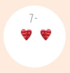 Bijoux Boucles d'oreilles cœur rouge zèbre - Création Jeanne et JO - TU