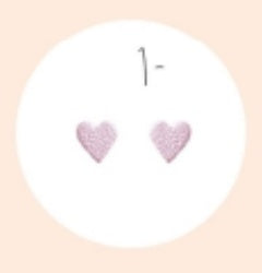 Bijoux Boucles d'oreilles cœur rose nacré - Création Jeanne et JO - TU