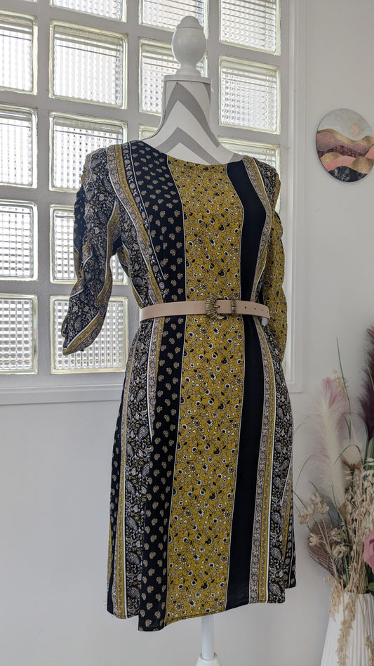 Robe moutarde fleurie - Cache-Cache - 38