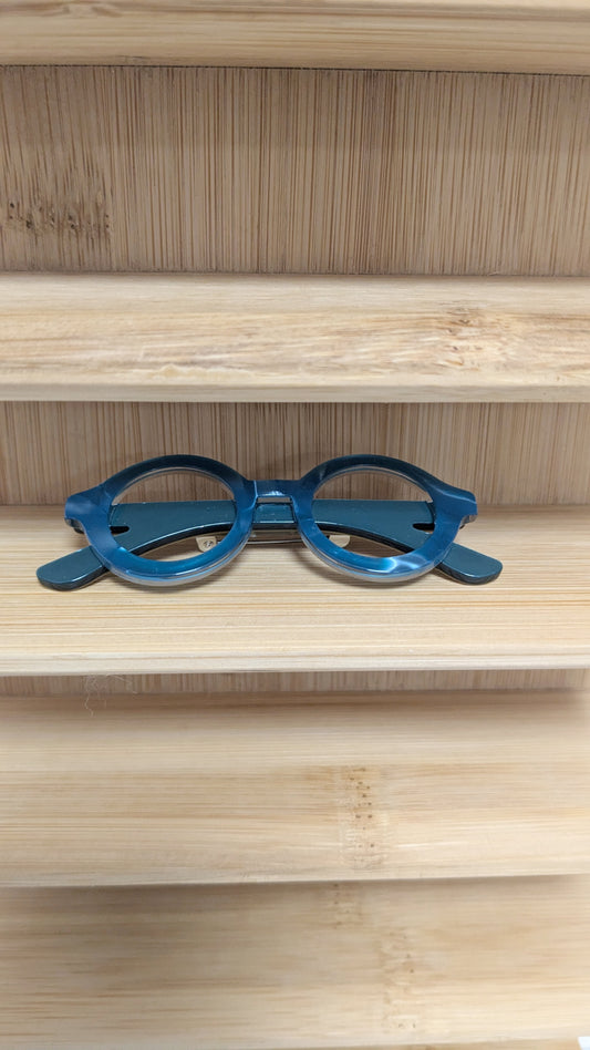 Bijoux Broche lunettes bleu turquoise - Nude Collection - TU