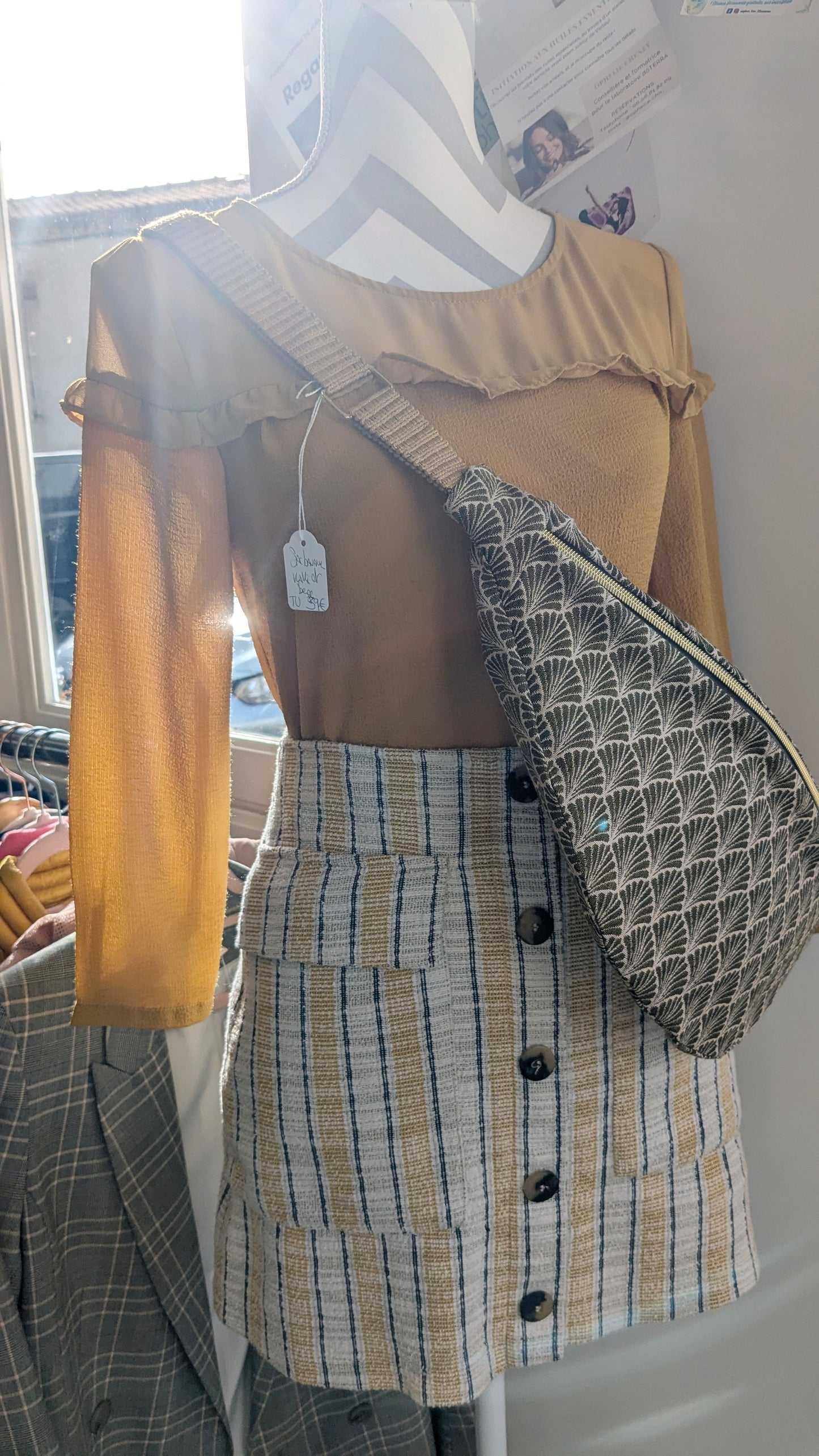 Blouse volants moutarde - Charlior - 36