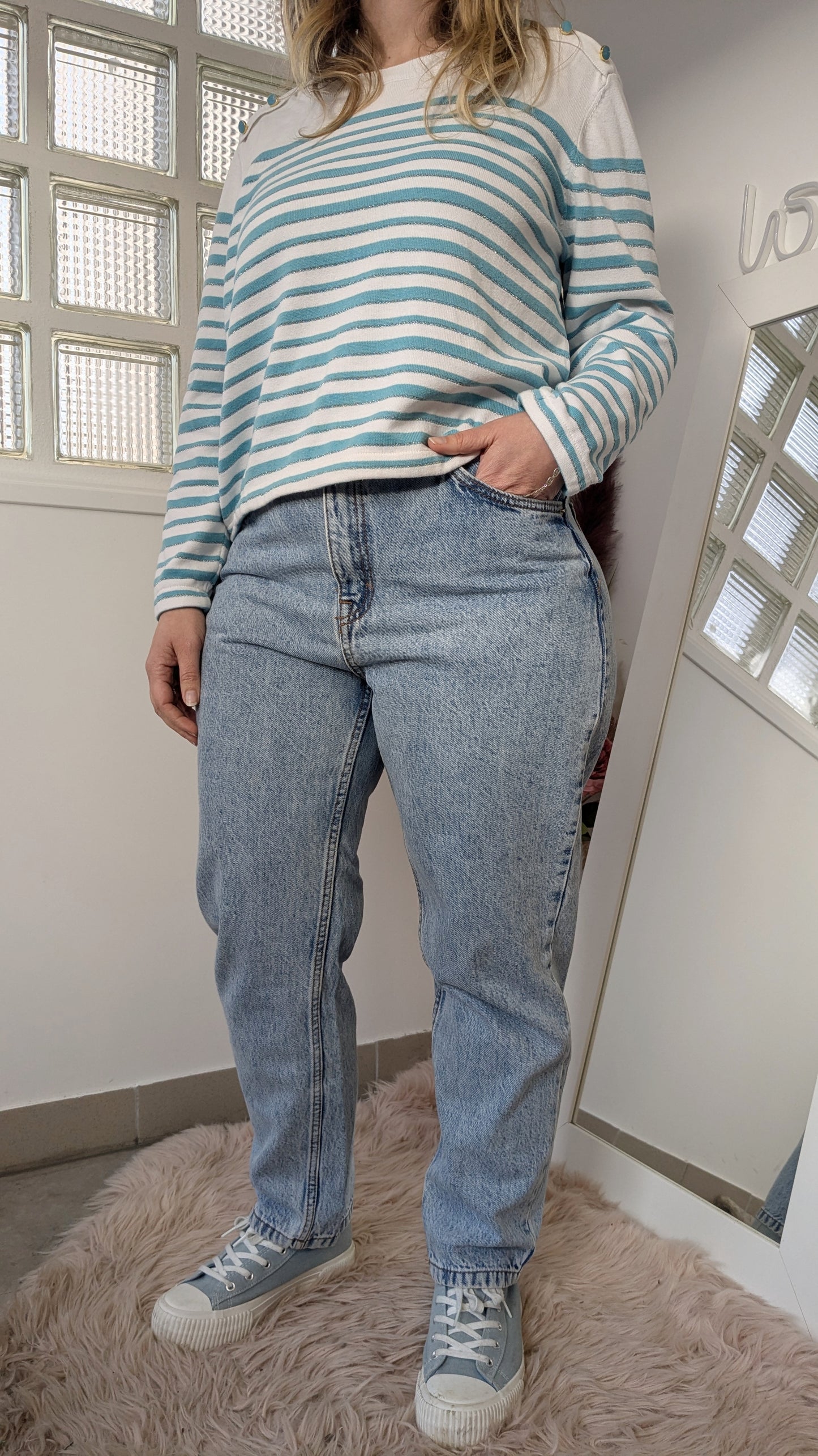 Pull marin turquoise - Damart - 40